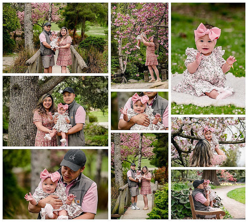 Beautiful family at Point Defiance Park in Tacoma, Washington